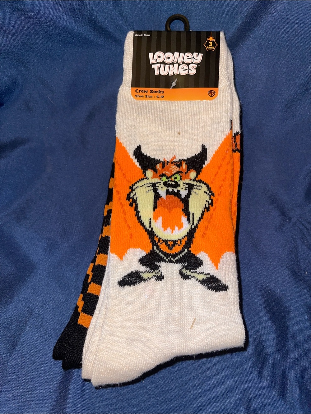 Looney Tunes 3 pk Halloween Crew Socks